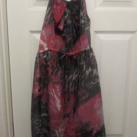 Floral Print Mini Skater Halter Sundress - Picture 2 of 5